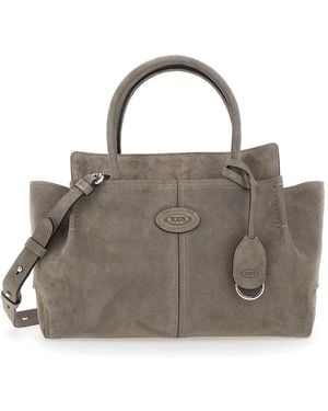 Tod's Tassen ,Grijs ,Leer Shopping Di Bag Small
