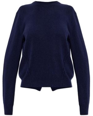 Jil Sander Kaschmir-Pullover Mit Offenem Rücken - Blau