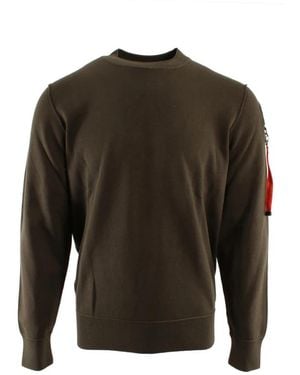 Parajumpers Hoodies & Sweatvesten ,Groen ,Katoen Basic Braw Knit