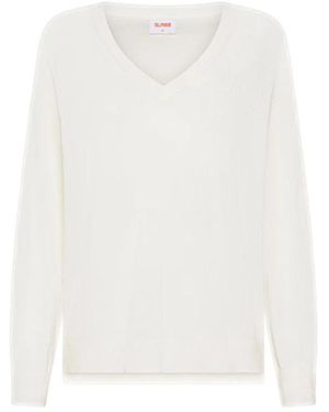 Sun 68 V-Neck Knitwear - Blanco