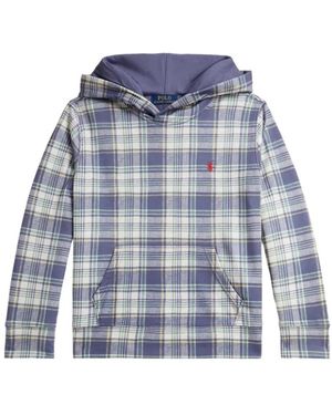 Ralph Lauren Hoodies & Sweatvesten ,Veelkleurig ,Gebreide Pullover Sweater - Blauw