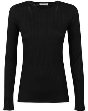Majestic Filatures Round-Neck Knitwear - Negro