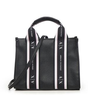 ARMANI EXCHANGE Stijlvolle Shopper Tas Met Logodetails - Zwart