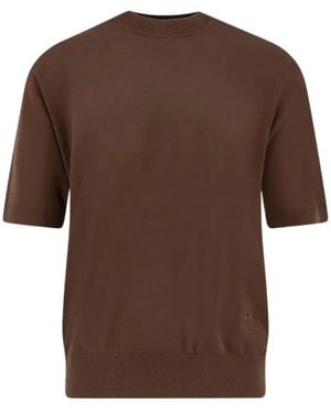 Laneus Tops ,Bruin ,Katoen T-Shirt 100% Katoen