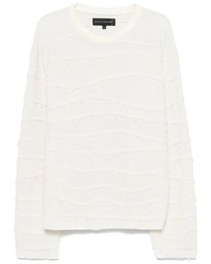 Who Decides War Panelled Crew Neck Sweater - Weiß