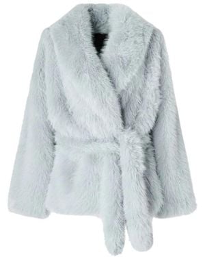 Pinko Faux Fur &Amp; Shearling Jassen - Blauw