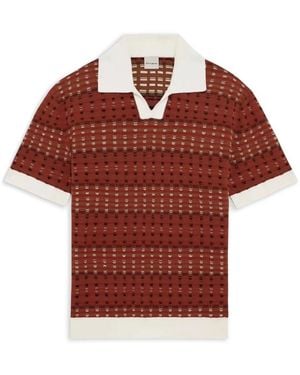 Drole de Monsieur V-Neck Knitwear - Red
