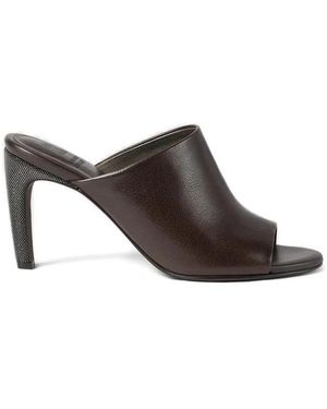 Brunello Cucinelli Classic Leather Mules - Bruin