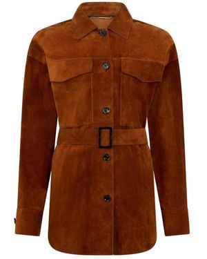 Moorer Leather Jackets - Brown