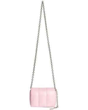 Stand Studio Faltbare lederhandtasche mit kettenriemen - Pink