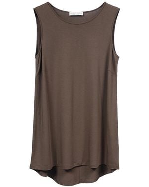 Le Tricot Perugia Sleeveless Tops - Brown
