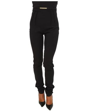 Elisabetta Franchi Slim-Fit Trousers - Black