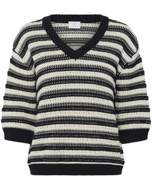 Kaffe V-Neck Knitwear - Nero