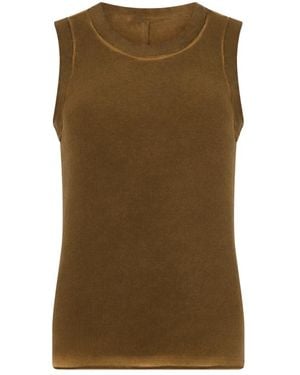 Uma Wang Geripptes Tanktop Aus Viskose - Grün