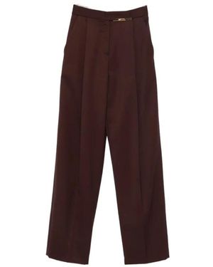 Elisabetta Franchi Wide Trousers - Brown