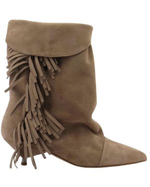 GISÉL MOIRÉ Heeled Boots - Bruin
