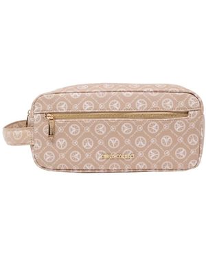 carlo colucci Tassen ,Elegante Logo Print Toilettas - Roze