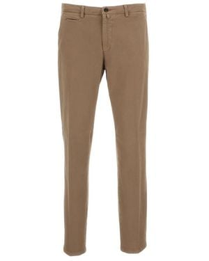 BRIGLIA Slim-Fit Trousers - Natural
