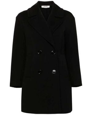Max Mara Double-Breasted Coats - Black