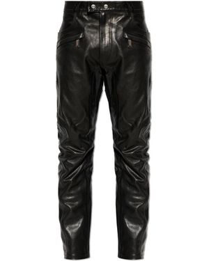 DSquared² Leather Hosen - Schwarz