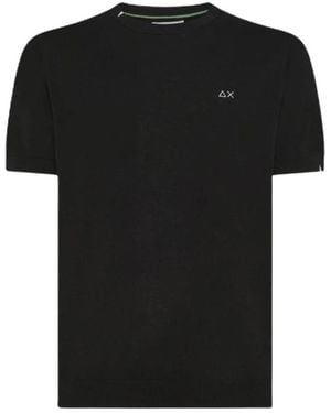 Sun 68 Round-Neck Knitwear - Black