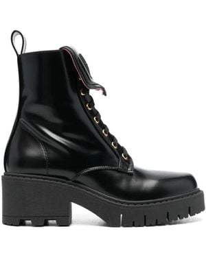 Chiara Ferragni Lace-Up Boots - Negro