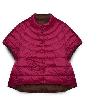 FIORELLA RUBINO Jassen ,Rood ,Polyester Omkeerbaar Kortmouwig Pufferjack - Paars