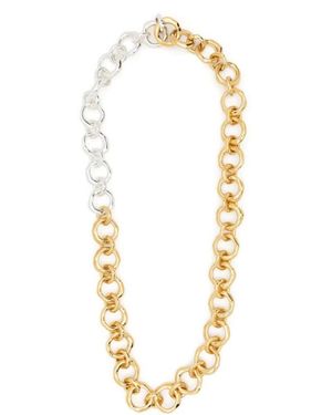 Jil Sander Zweifarbige Chunky-Kettenhalskette - Mettallic