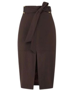 Elisabetta Franchi Midi Skirts - Marrone