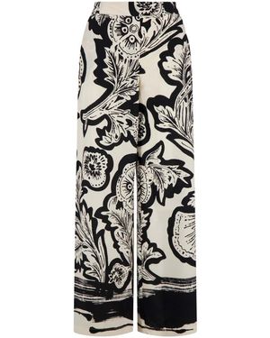 Zusss Broeken ,Zwart ,Katoen Broek Met Borderprint
