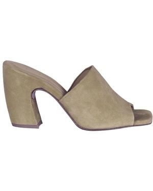 Cortana Heeled Mules - Brown
