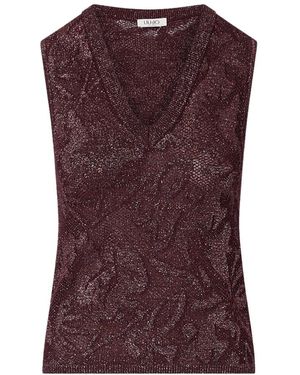 Liu Jo V-Neck Knitwear - Purple