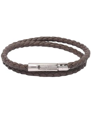 Tod's Accessoires ,Bruin ,Gevlochten Wrap Armband