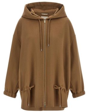 Max Mara Hoodies & Sweatvesten ,Bruin ,Trench Coats