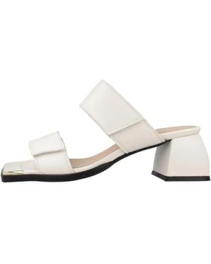 Alpe Heeled Mules - Weiß