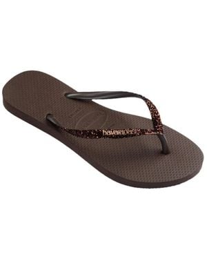 Havaianas Slim Glitter - Braun