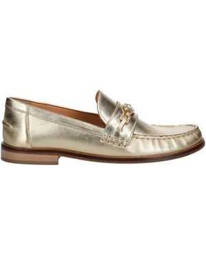 Twinset Schoenen ,Geel ,Leer Loafers - Wit