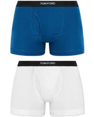 Tom Ford Cotton Boxer Briefs Two-Pack - Blauw