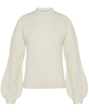 Momoní Round-Neck Knitwear - Blanco