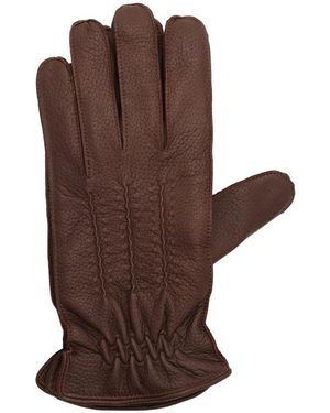 Orciani Drummed Lederhandschuhe - Braun