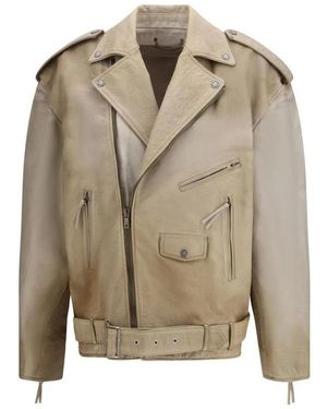 Golden Goose Leather Jackets - Natural