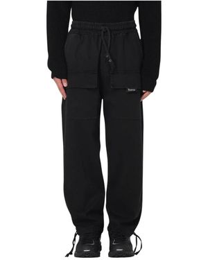 DISCLAIMER Straight Trousers - Negro
