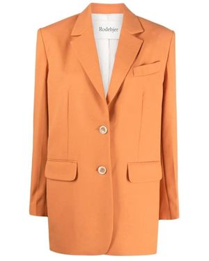 Rodebjer Jassen ,Oranje ,Wol Vera Single-Breasted Blazer