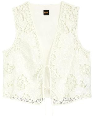 BOSS Sleeveless Tops - White