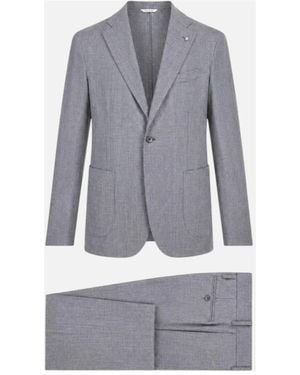 Manuel Ritz Single Breasted Suits - Gris