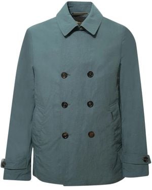 Moorer Double-Breasted Jacket - Blauw