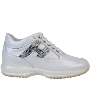 Hogan Schoenen ,Wit ,Leer Interactive H Strass - Grijs