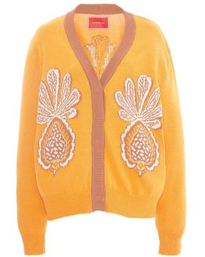 La DoubleJ Vest Met Print - Oranje