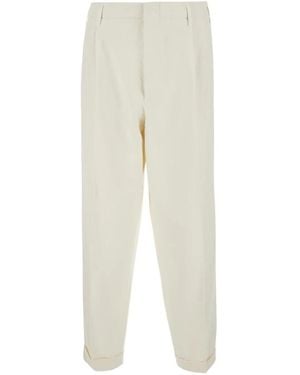 Brunello Cucinelli Gecuffte Chino Broek - Naturel