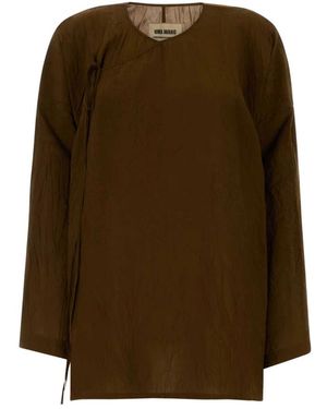 Uma Wang Mud Jersey Tanesha Bluse - Grün
